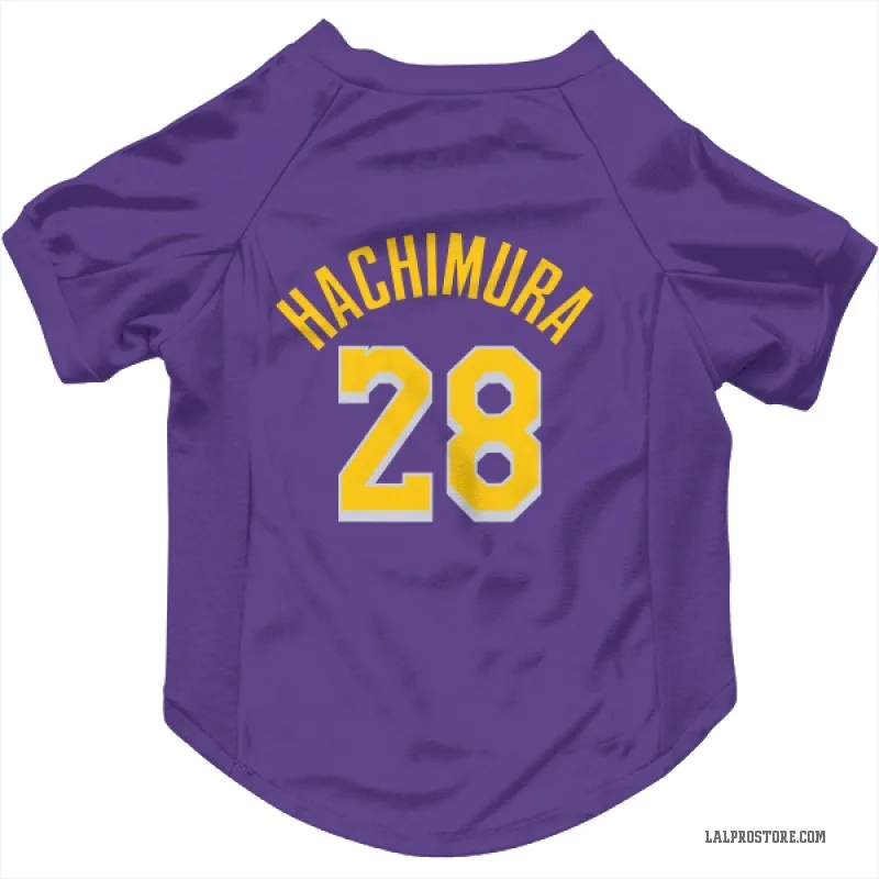 Rui Hachimura  Purple Los Angeles Lakers  Cat & Dog Pet Jersey