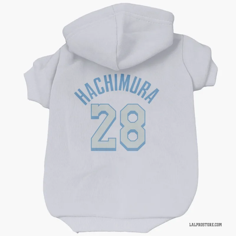 Rui Hachimura  White Los Angeles Lakers  Cat & Dog Pet Hoodie
