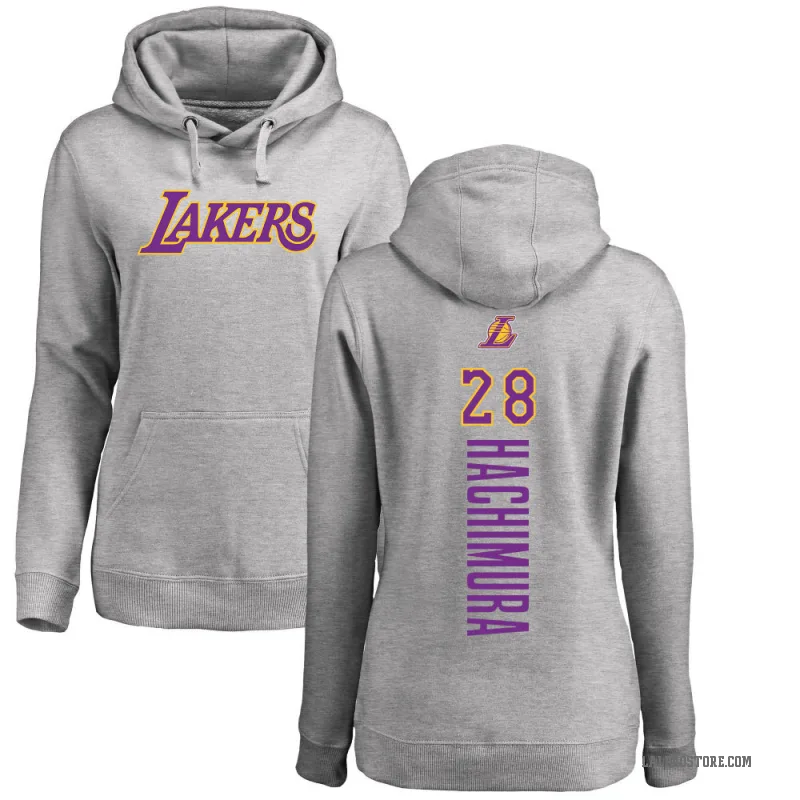 Rui Hachimura Women's Los Angeles Lakers Branded Ash Backer Pullover Hoodie