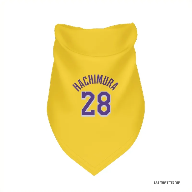 Rui Hachimura  Yellow Los Angeles Lakers  Cat & Dog Pet Bandana