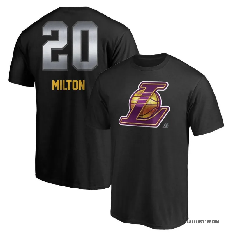 Shake Milton Men's Black Los Angeles Lakers Midnight Mascot T-Shirt