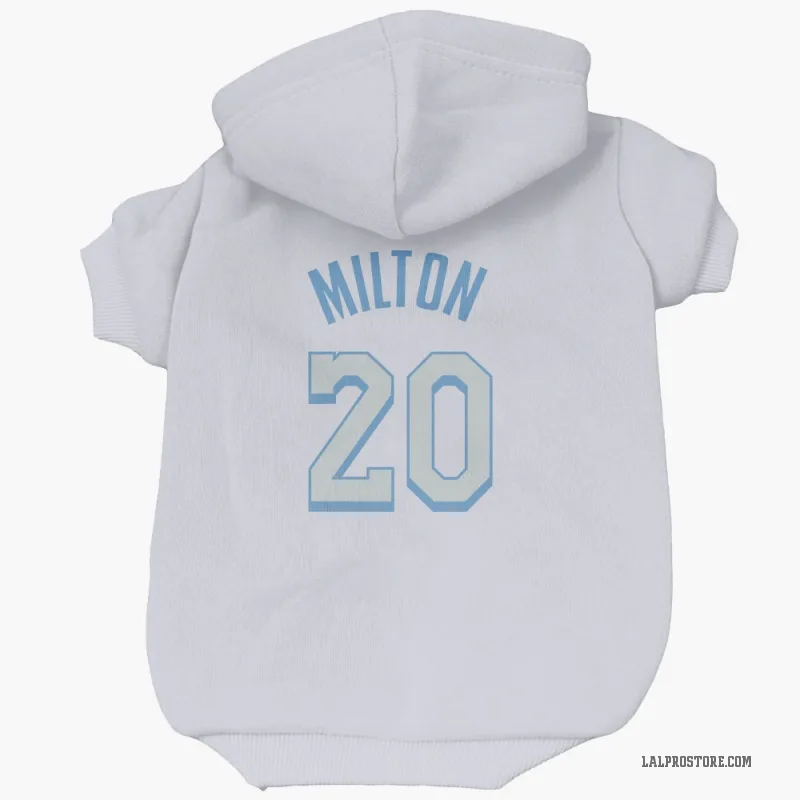 Shake Milton  White Los Angeles Lakers  Cat & Dog Pet Hoodie