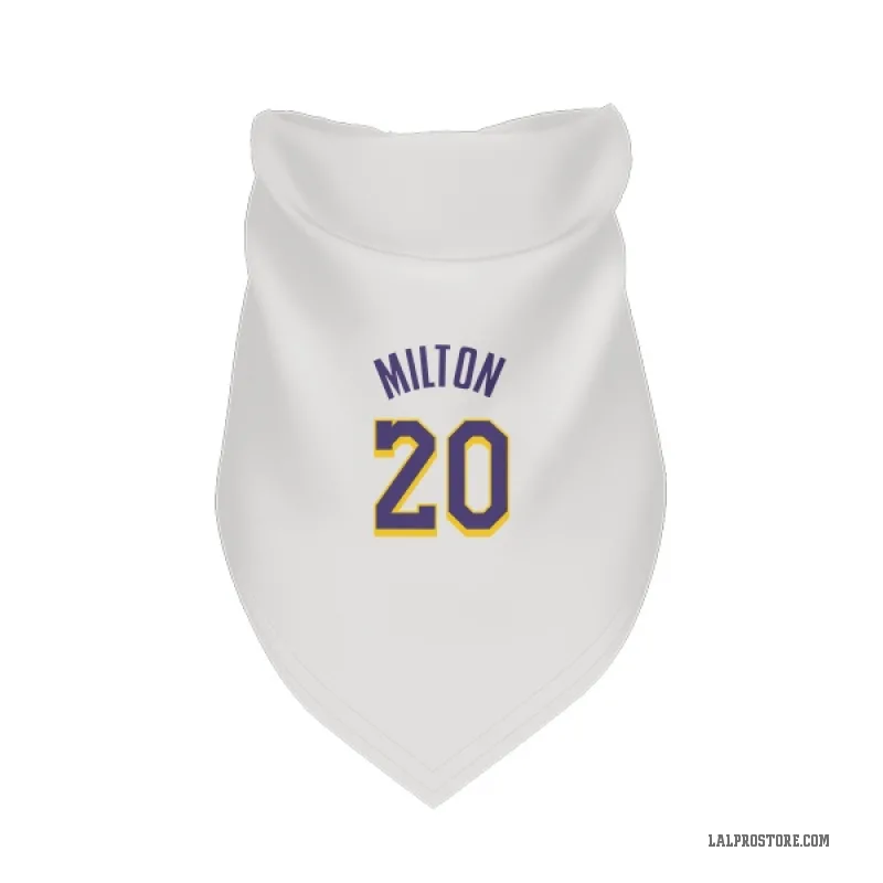 Shake Milton  White Purple Los Angeles Lakers  Cat & Dog Pet Bandana