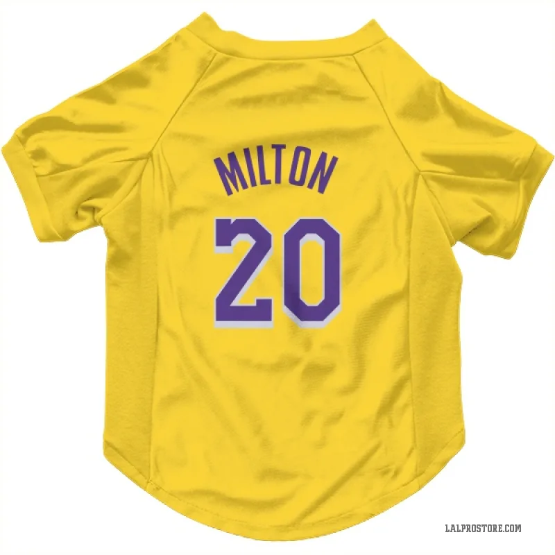 Shake Milton  Yellow Los Angeles Lakers  Cat & Dog Pet Jersey