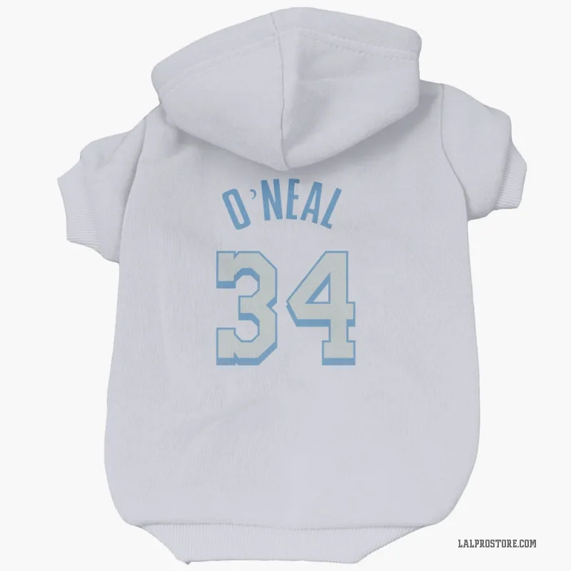 Shaquille O'Neal  White Los Angeles Lakers  Cat & Dog Pet Hoodie