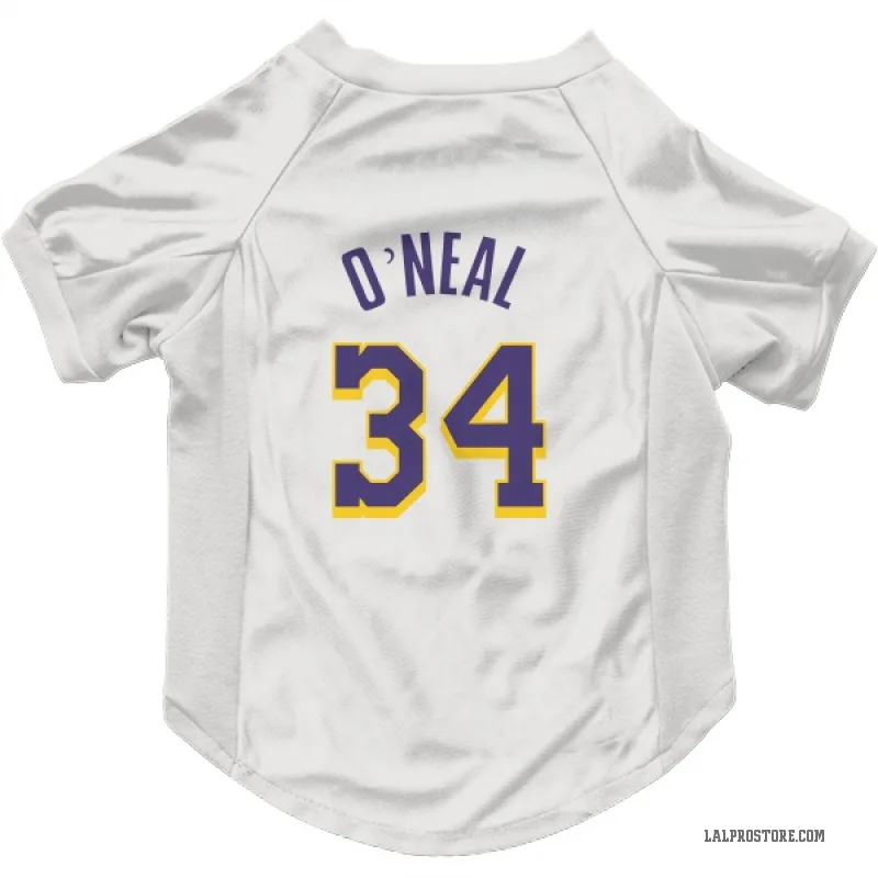 Shaquille O'Neal  White Purple Los Angeles Lakers  Cat & Dog Pet Jersey