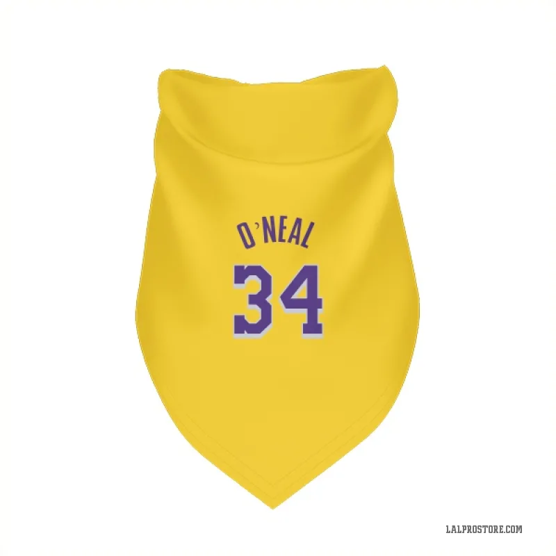 Shaquille O'Neal  Yellow Los Angeles Lakers  Cat & Dog Pet Bandana