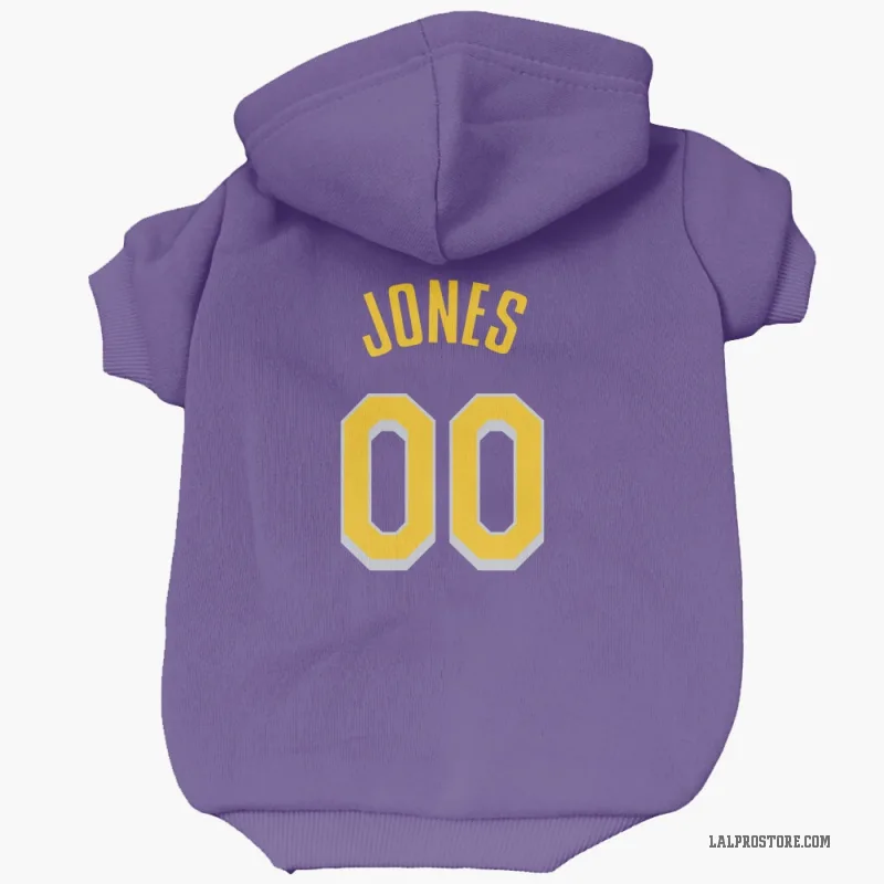 Tevian Jones  Purple Los Angeles Lakers  Cat & Dog Pet Hoodie