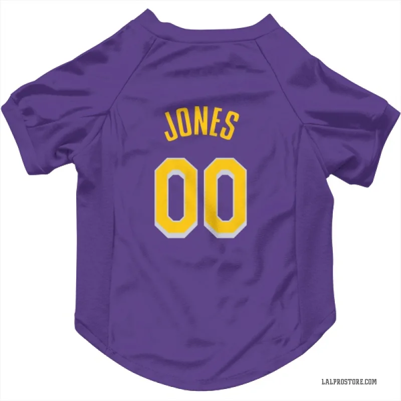 Tevian Jones  Purple Los Angeles Lakers  Cat & Dog Pet Jersey