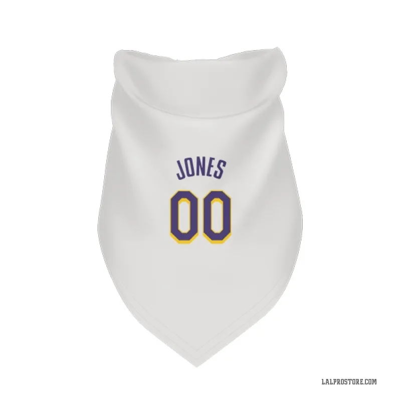 Tevian Jones  White Purple Los Angeles Lakers  Cat & Dog Pet Bandana