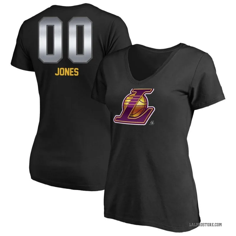 Tevian Jones Women's Black Los Angeles Lakers Midnight Mascot T-Shirt