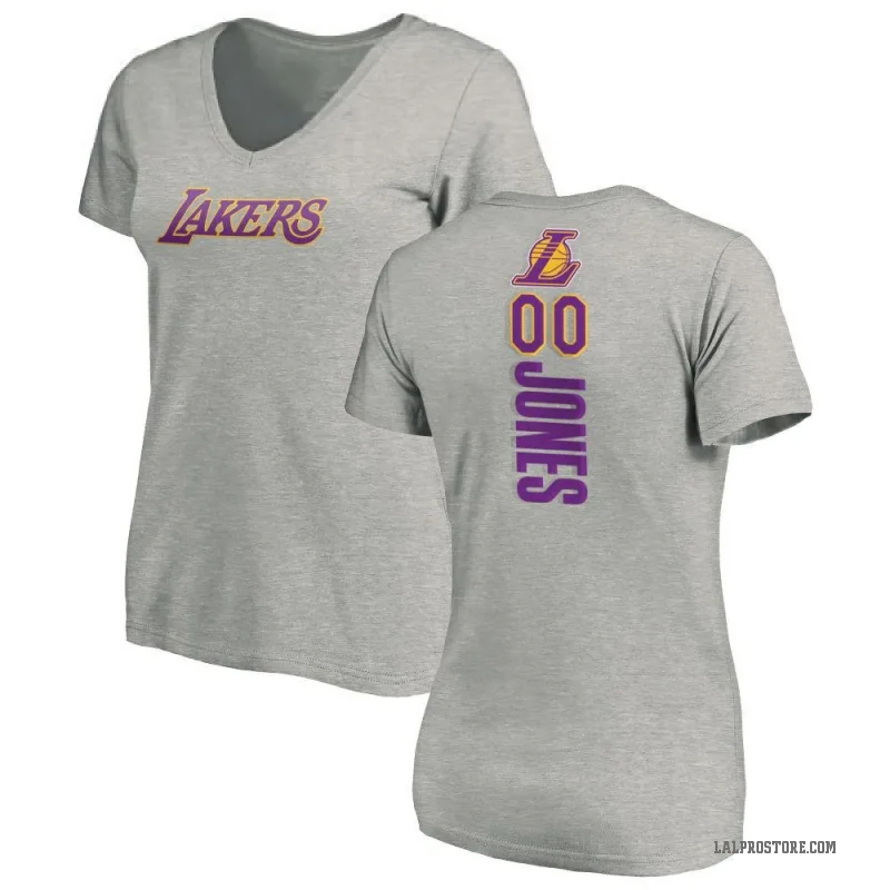 Tevian Jones Women's Los Angeles Lakers Ash Backer T-Shirt