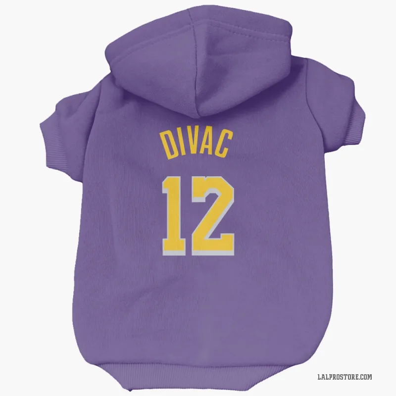 Vlade Divac  Purple Los Angeles Lakers  Cat & Dog Pet Hoodie