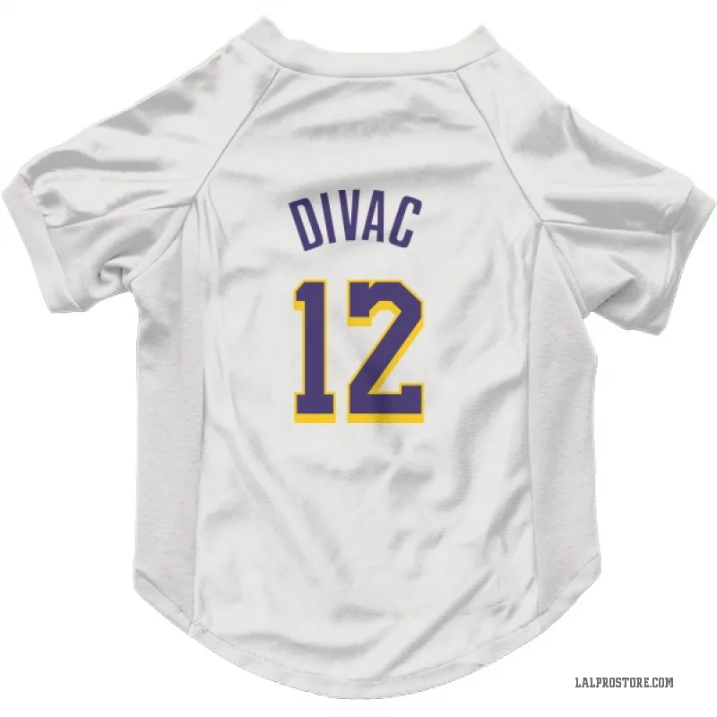 Vlade Divac  White Purple Los Angeles Lakers  Cat & Dog Pet Jersey