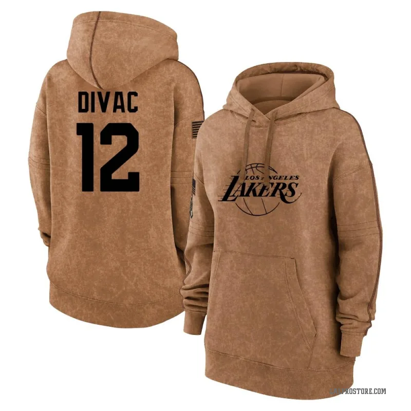 Vlade Divac Women's Brown Los Angeles Lakers 2023 Salute to Service Pullover Hoodie