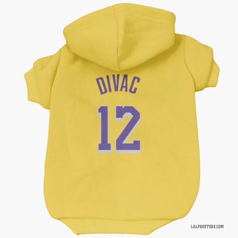 Vlade Divac  Yellow Los Angeles Lakers  Cat & Dog Pet Hoodie
