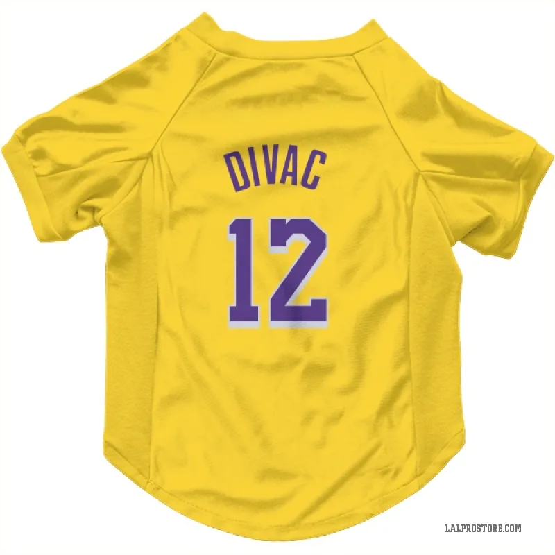Vlade Divac  Yellow Los Angeles Lakers  Cat & Dog Pet Jersey