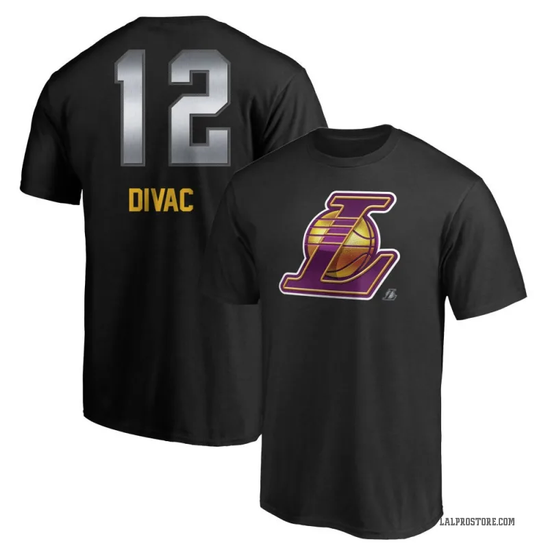 Vlade Divac Youth Black Los Angeles Lakers Midnight Mascot T-Shirt