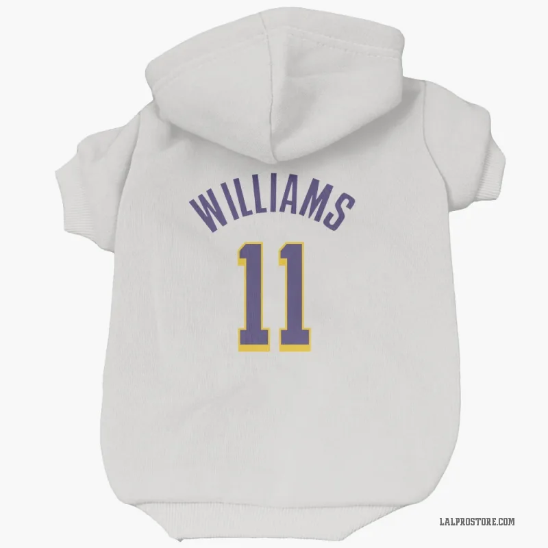 Ziaire Williams  White Purple Los Angeles Lakers  Cat & Dog Pet Hoodie