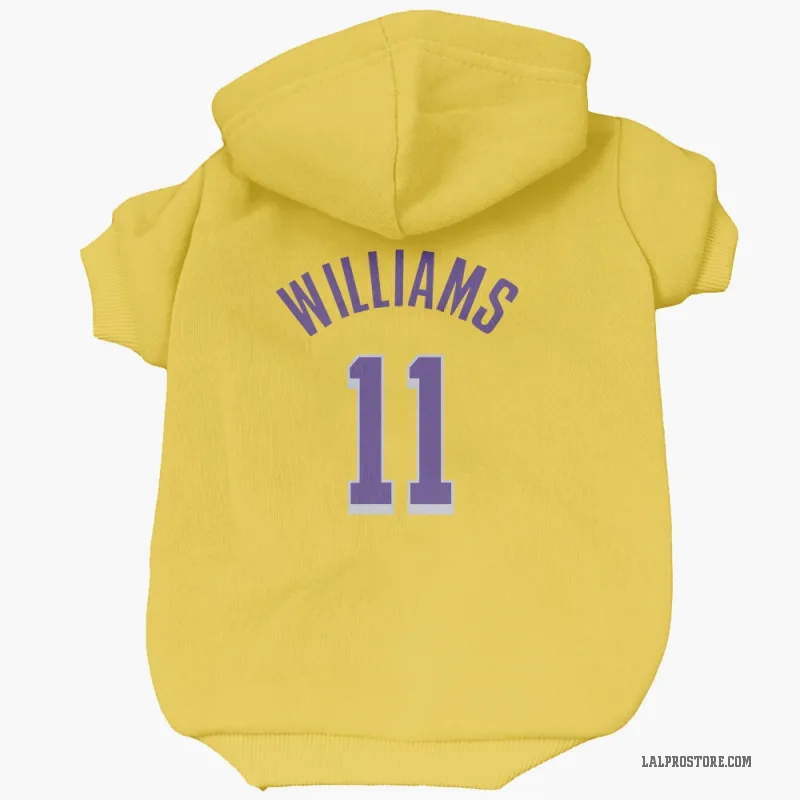 Ziaire Williams  Yellow Los Angeles Lakers  Cat & Dog Pet Hoodie
