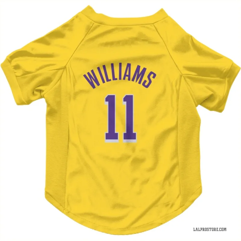 Ziaire Williams  Yellow Los Angeles Lakers  Cat & Dog Pet Jersey